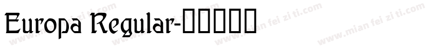 Europa Regular字体转换